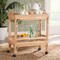 Bali & Pari Lombok Modern Bohemian Natural Brown Rattan Wine Cart 238-13391-ZORO - alternate 5